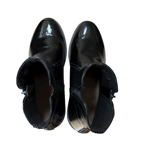 Clarks Collection Airabell Zip Wedge Ankle Boots Patent black 9.5 - Picture 4 of 8